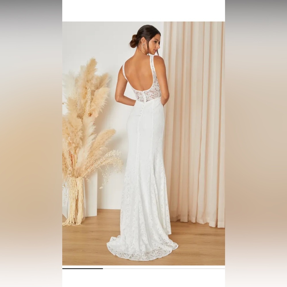 Elegant White Lace Dress